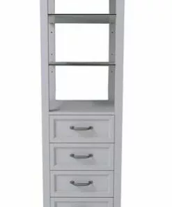 Tuscany® Addison 18"W X 18"D X 60"H Gray Linen Bathroom Cabinet with Shelves