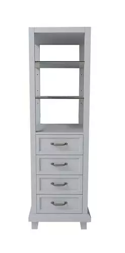 Tuscany® Addison 18"W X 18"D X 60"H Gray Linen Bathroom Cabinet with Shelves 1 Tuscany® Addison 18"W X 18"D X 60"H Gray Linen Bathroom Cabinet with Shelves