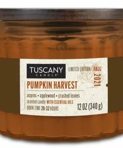 Tuscany Candle™ 2-Wick Pumpkin Harvest Ribbed Jar Candle - 12 Oz | Premium Home Fragrance