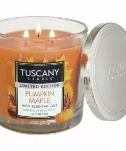 Tuscany Candle™ 3-Wick Smoked Pumpkin Jar Candle - 14 Oz | Seasonal Fall Scent | Decorative Home Accent