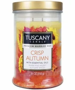 Tuscany Candle™ 2-Wick Triple Pour Crisp Autumn Jar Candle - 18 Oz | Long-Lasting Scent | Home Décor