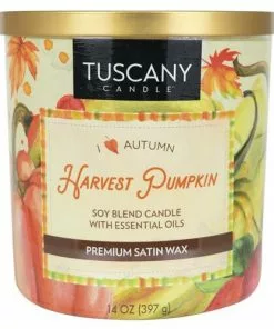 Tuscany Candle™ Harvest Pumpkin Jar Candle - 14 Oz | Seasonal Autumn Scented Candle | Home Décor & Gift