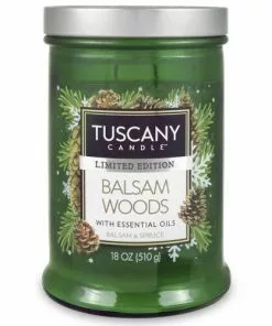 Tuscany Candle™ Balsam Woods Holiday Painted Jar Candle - 18 Oz | Home Decor & Aromatherapy