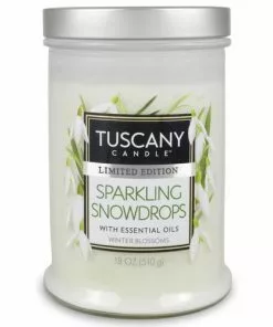 Tuscany Candle™ Sparkling Snowdrops Holiday Painted Jar Candle - 18 Oz | Seasonal Home Decor & Fragrance