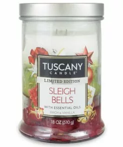 Tuscany Candle™ Sleigh Bells Holiday Triple Pour Jar Candle - 18 Oz - Festive Aromas for Home Decor