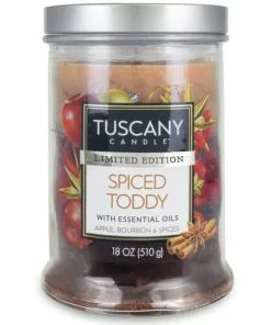 Tuscany Candle™ Spiced Toddy Holiday Triple Pour Jar Candle - 18 Oz | Festive Home Fragrance | Premium Decorative Accent