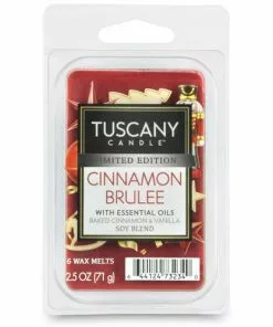Tuscany Candle™ Cinnamon Brulee Wax Melt - 6 Pack | Long-Lasting Fragrance | Decorative Accents for Home