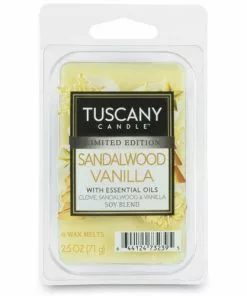 Tuscany Candle™ Sandalwood Vanilla Wax Melt - 6 Pack | Long-Lasting Fragrance for Home & Office