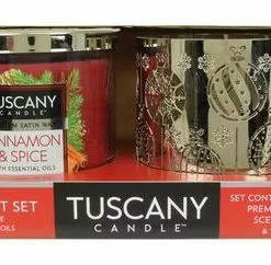 Tuscany Candle™ 2-Piece Cinnamon & Spice Candle Gift Set | Holiday Home Decor & Aromatic Candles