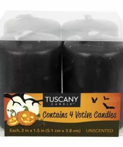 Tuscany Candle™ Black Votive Candle - 4 Pack | Elegant Decorative Accents for Home