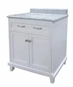 Tuscany® Addison 30"W x 22"D Gray Vanity with Carrara Marble Top & Oval Undermount Bowl 7 Tuscany® Addison 30"W x 22"D Gray Vanity with Carrara Marble Top & Oval Undermount Bowl -Tuscany Shop 30GRIGHT4