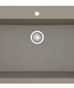 Tuscany Dual Mount 33" Concrete Quartz Composite 1-Hole Single Bowl Kitchen Sink - Durable & Stylish