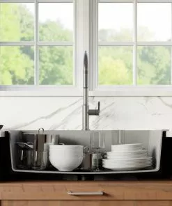 Tuscany Dual Mount 33" Concrete Quartz Composite 1-Hole Single Bowl Kitchen Sink - Durable & Stylish 7 Tuscany Dual Mount 33" Concrete Quartz Composite 1-Hole Single Bowl Kitchen Sink - Durable & Stylish -Tuscany Shop 33229 1000 CON 3