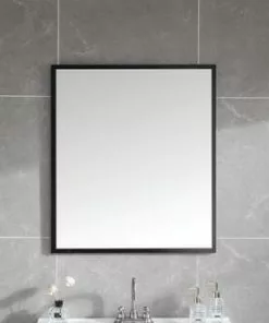 Tuscany® Verona 31"W X 19"D Black Vanity with White Ceramic Top & Integrated Bowl & Mirror -Tuscany Shop 4838052 P AV2
