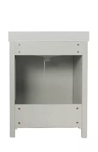 Tuscany® Salerno 30"W x 22"D Gray Vanity with White Cultured Marble Top & Rectangular Undermount Bowl 5 Tuscany® Salerno 30"W x 22"D Gray Vanity with White Cultured Marble Top & Rectangular Undermount Bowl - Image 5