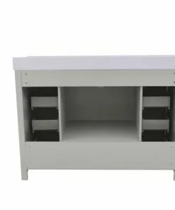 Tuscany® Salerno 48"W X 22"D Gray Vanity with White Cultured Marble Top & Rectangular Undermount Bowl 8 Tuscany® Salerno 48"W X 22"D Gray Vanity with White Cultured Marble Top & Rectangular Undermount Bowl -Tuscany Shop 4838106g48b11