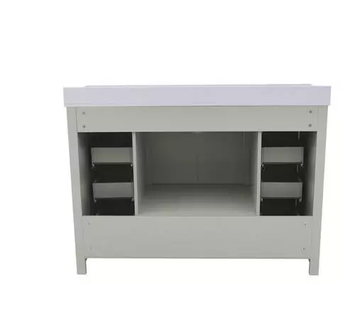 Tuscany® Salerno 48"W X 22"D Gray Vanity with White Cultured Marble Top & Rectangular Undermount Bowl 4 Tuscany® Salerno 48"W X 22"D Gray Vanity with White Cultured Marble Top & Rectangular Undermount Bowl - Image 4