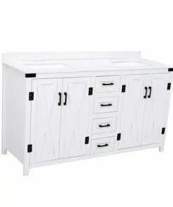 Tuscany® Salerno 72"W White Vanity with Cultured Marble Top & Rectangular Undermount Bowls – Stylish Bathroom Upgrade -Tuscany Shop 4838114w72right