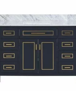 Tuscany® Tirana 48"W Blue Vanity with Carrara Marble Top & Rectangular Undermount Bowl