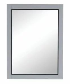 Tuscany® Tirana 24"W X 32"H Gray Framed Mirror - Elegant Wall Decor for Home or Office
