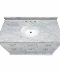 Tuscany® Addison 48"W x 22"D Gray Vanity with Carrara Marble Top & Oval Undermount Bowl -Tuscany Shop 48GTOP4