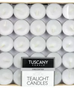 Tuscany Candle Langley Candle® Unscented Tea Light Candle - 50 Pack | Decorative Accents for Home