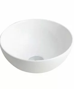 Tuscany® Aria 12"W White Round Vessel Sink - Modern Bathroom Sink for Elegant Spaces