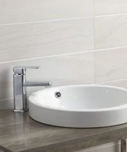Tuscany® Felix 17"W White Round Drop-In Bathroom Sink - Elegant & Durable Design -Tuscany Shop 6070046 P SC
