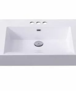 Tuscany® Henley 32"W X 18"D White Rectangle Wall-Mount Bathroom Sink - Elegant & Space-Saving Design