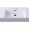 Tuscany® Henley 37"W x 18"D White Rectangle Wall-Mount Bathroom Sink - Modern & Stylish