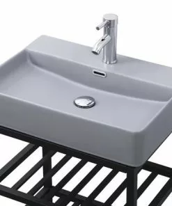 Tuscany® Thatcher 23"W Gray Rectangle Console Sink - Premium Bathroom Sink -Tuscany Shop 6070054 P AV2