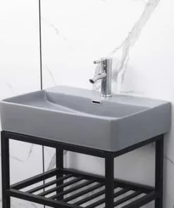 Tuscany® Thatcher 23"W Gray Rectangle Console Sink - Premium Bathroom Sink -Tuscany Shop 6070054 P SC