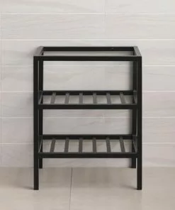 Tuscany® Thatcher 23"W Black Rectangle Console Sink Base | Modern Bathroom Vanity -Tuscany Shop 6070057 P