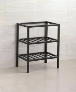 Tuscany® Thatcher 23"W Black Rectangle Console Sink Base | Modern Bathroom Vanity -Tuscany Shop 6070057 P AV1