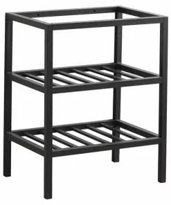 Tuscany® Thatcher 23"W Black Rectangle Console Sink Base | Modern Bathroom Vanity