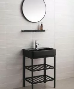 Tuscany® Thatcher 23"W Black Rectangle Console Sink Base | Modern Bathroom Vanity -Tuscany Shop 6070057 P SC1