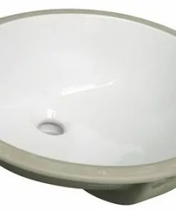 Foremost Tuscany® 18-3/8"W X 15-1/8"D White Oval Undermount Bathroom Sink - Elegant & Durable -Tuscany Shop 6070061 ANGLE