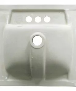 Foremost Tuscany® Keiran 22"W X 18-1/4"D White Rectangle Drop-In Bathroom Sink (4" Center) - Modern & Durable Design -Tuscany Shop 6071625 BOTTOM