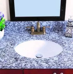 Tuscany® 31"W x 22"D Night Dive Granite Vanity Top with Oval Undermount Bowl -Tuscany Shop 6072352 beauty 1