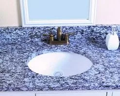 Tuscany® 49"W X 22"D Night Dive Granite Vanity Top with Oval Undermount Bowl - Premium Bathroom Vanity Top -Tuscany Shop 6072354 beauty 1