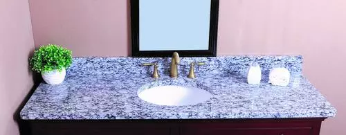 Tuscany® 61"W x 22"D Night Dive Granite Vanity Top with Oval Undermount Bowl - Premium Bathroom Upgrade 4 Tuscany® 61"W x 22"D Night Dive Granite Vanity Top with Oval Undermount Bowl - Premium Bathroom Upgrade - Image 4