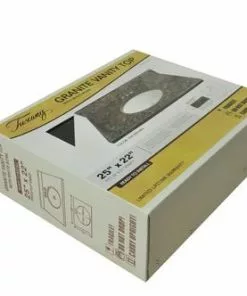 Tuscany® 25"W X 22"D Tan Brown Granite Vanity Top with Oval Undermount Bowl - Premium Bathroom Upgrade -Tuscany Shop 6072416 basic packaging