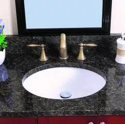 Tuscany® 37"W X 22"D Uba Tuba Granite Vanity Top with Oval Undermount Bowl - Premium Bathroom Upgrade -Tuscany Shop 6072530 beauty