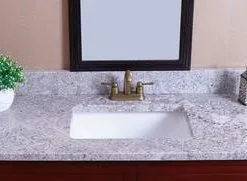 Tuscany® 61"W x 22"D Gray Forest Granite Vanity Top with Rectangular Undermount Bowl – Premium Bathroom Upgrade -Tuscany Shop 6072690 beauty