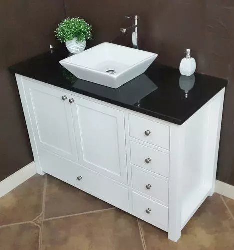 Tuscany® 49"W X 22"D Absolute Black Granite Vanity Top With Vessel Cutout - Premium Bathroom Upgrade 4 Tuscany® 49"W X 22"D Absolute Black Granite Vanity Top With Vessel Cutout - Premium Bathroom Upgrade - Image 4