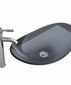 Tuscany® 21.25"W Black Oval Glass Vessel Sink - Modern Bathroom Sink -Tuscany Shop 6079680 P AV1