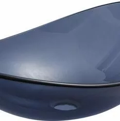 Tuscany® 21.25"W Black Oval Glass Vessel Sink - Modern Bathroom Sink -Tuscany Shop 6079680 P AV3 1