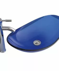 Tuscany® Blue Oval Glass Vessel Sink - 21-1/4"W x 6"D Modern Bathroom Sink 8 Tuscany® Blue Oval Glass Vessel Sink - 21-1/4"W x 6"D Modern Bathroom Sink -Tuscany Shop 6079682 P AV1