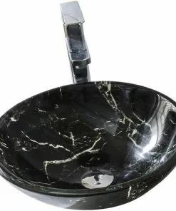 Tuscany® 16-1/2"W Double Marble Round Glass Vessel Sink - Elegant Bathroom Upgrade -Tuscany Shop 6079747 P AV1