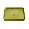 Tuscany® Lali 19-5/8"W x 13-3/4"D Gold Rectangular Stainless Steel Vessel Sink for Modern Bathrooms